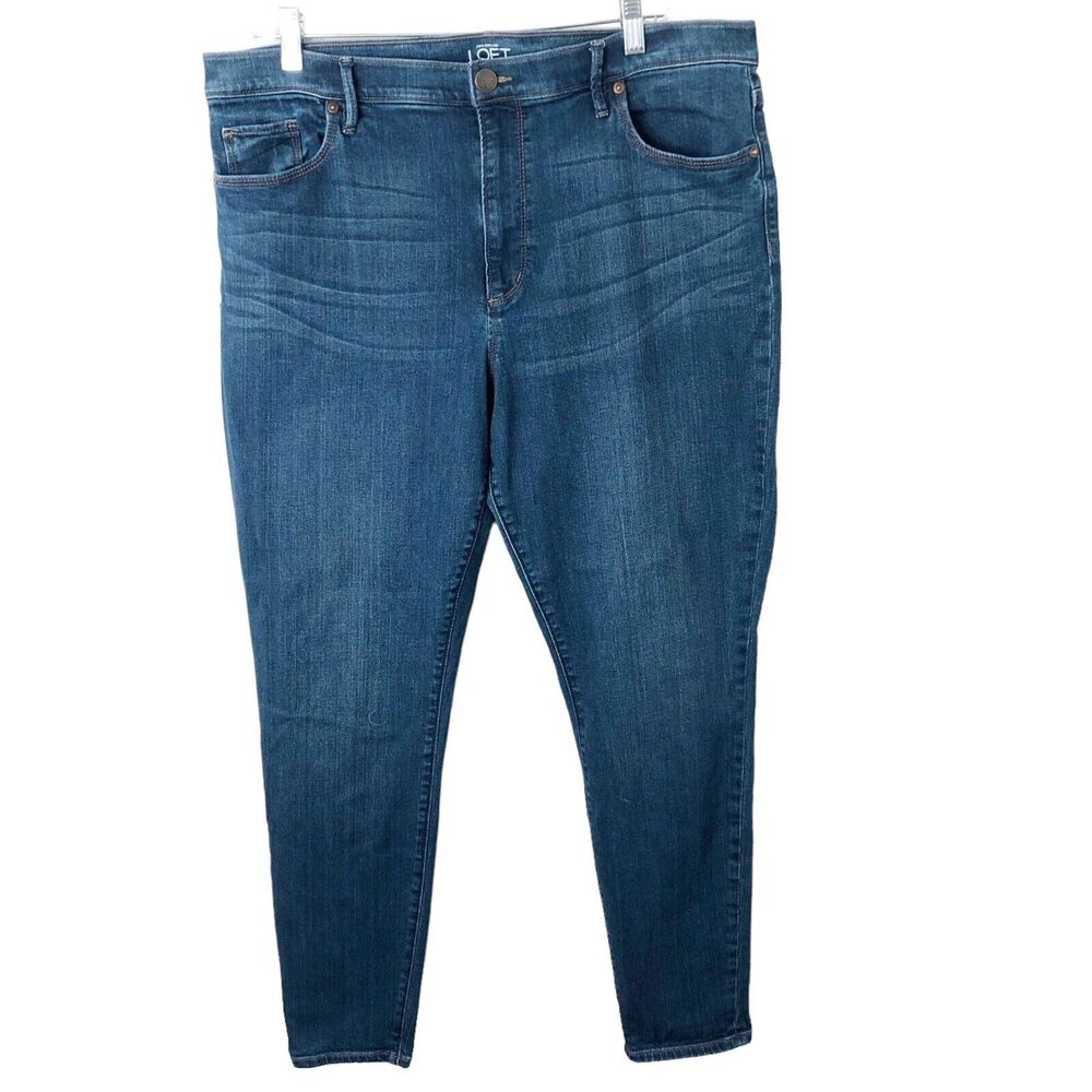 LOFT Women's Skinny Jeans in Dark Blue